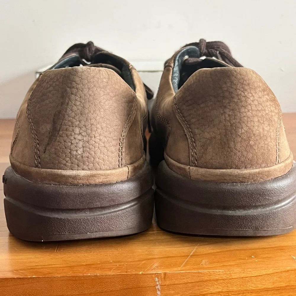 Dr. Comfort Justin 5520 Mens Brown Leather Walking Shoes Size 11M Casual Lace Up